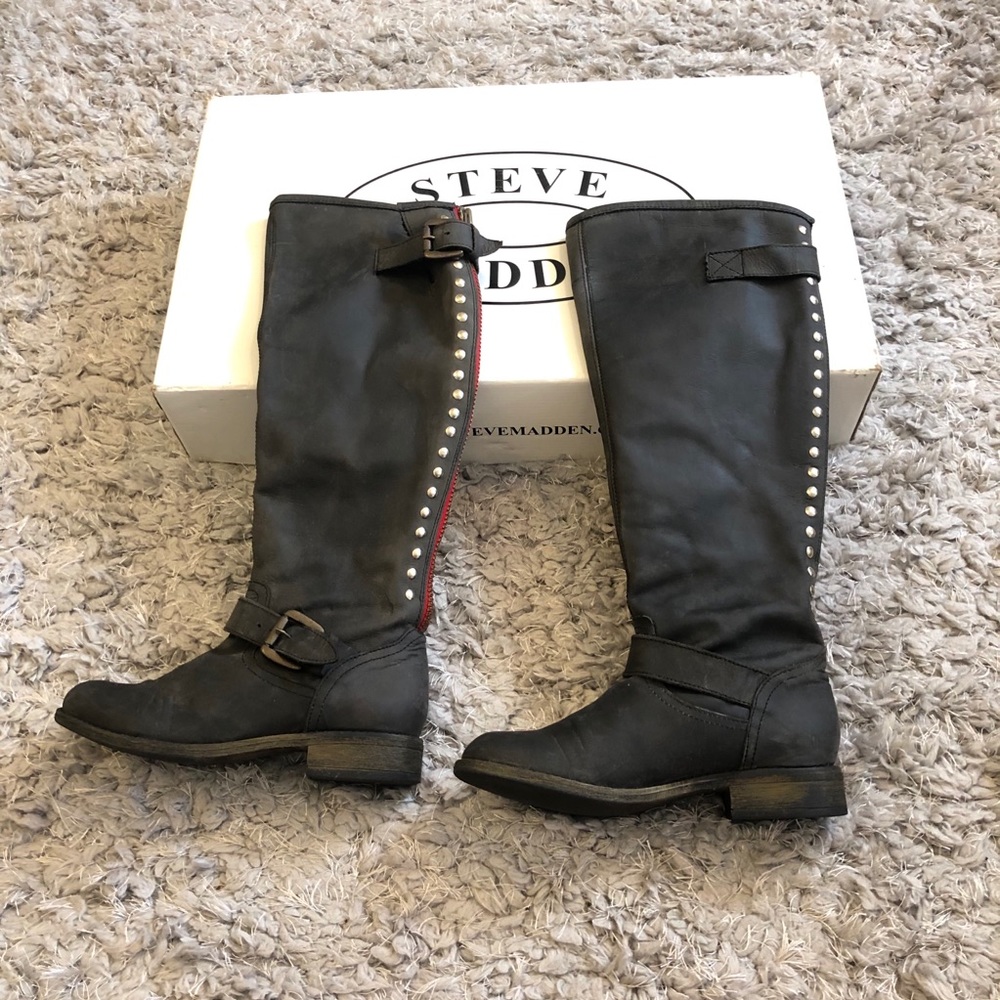 Steve Madden Leather Riding Boots